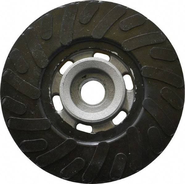Made in USA - 4" Diam Disc Backing Ribbed Backing Pad - Medium Density, 12,000 RPM - Benchmark Tooling