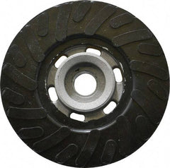 Made in USA - 4" Diam Disc Backing Ribbed Backing Pad - Medium Density, 12,000 RPM - Benchmark Tooling