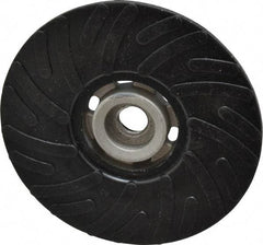 Made in USA - 5" Diam Disc Backing Ribbed Backing Pad - Medium Density, 13,000 RPM - Benchmark Tooling