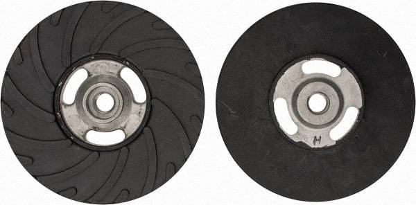 Made in USA - 6" Diam Disc Backing Ribbed Backing Pad - Hard Density, 8,600 RPM - Benchmark Tooling