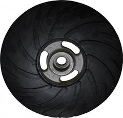 Made in USA - 7" Diam Disc Backing Ribbed Backing Pad - Soft Density, 8,500 RPM - Benchmark Tooling