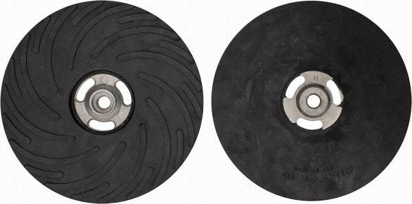 Made in USA - 9" Diam Disc Backing Ribbed Backing Pad - Hard Density, 6,600 RPM - Benchmark Tooling