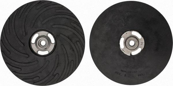 Made in USA - 9" Diam Disc Backing Ribbed Backing Pad - Medium Density, 6,600 RPM - Benchmark Tooling