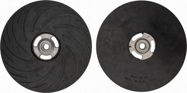 Made in USA - 9" Diam Disc Backing Ribbed Backing Pad - Soft Density, 6,600 RPM - Benchmark Tooling