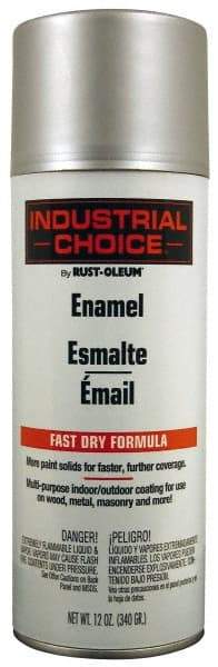 Rust-Oleum - Dull Aluminum, Enamel Spray Paint - 8 to 12 Sq Ft per Can, 12 oz Container - Benchmark Tooling