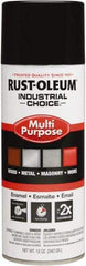 Rust-Oleum - Black, Gloss, Enamel Spray Paint - 8 to 12 Sq Ft per Can, 16 oz Container, Use on Drums, Equipment & Color Coding, Furniture, Ladders, Lockers, Motors, Stenciling, Tools - Benchmark Tooling