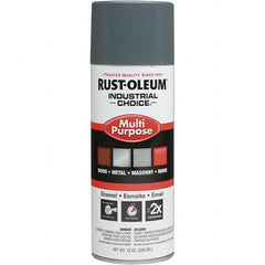 Enamel Spray Paint: Universal Gray, Gloss, 16 oz Indoor & Outdoor, Use on Metal, Wood, Concrete & Masonry, 50 to 100 ° F