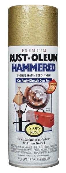 Rust-Oleum - 12 oz Dark Bronze Hammertone Finish Alkyd Enamel Paint - 20 Sq Ft per Gal, Interior/Exterior - Benchmark Tooling