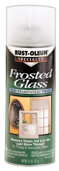 Rust-Oleum - 12 oz Frosted Glass Flat Finish Alkyd Enamel Paint - 8 to 10 Sq Ft per Gal, Interior, Direct to Metal - Benchmark Tooling