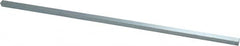 Precision Brand - 12" Long x 1/4" High x 1/4" Wide, Zinc-Plated Key Stock - Low Carbon Steel - Benchmark Tooling