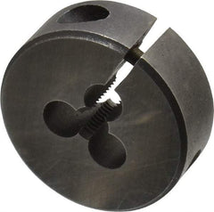 Made in USA - #8-36 UNF Thread, 1" Outside Diam High Speed Steel Round Die - 3/8" Thick, Right Hand Thread, Adjustable - Exact Industrial Supply