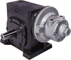 Gast - 1.7 hp Reversible Base Air Actuated Motor - 60:1 Gear Ratio, 50 Max RPM, 2-3/4" Shaft Length, 1-1/4" Shaft Diam - Benchmark Tooling
