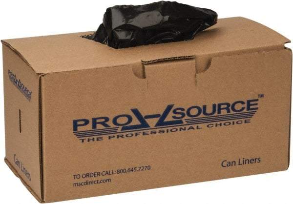 PRO-SOURCE - 20 Gal Capacity, 1 mil Thick, Household/Office Trash Bags - Linear Low-Density Polyethylene (LLDPE), Roll Dispenser, Black - Benchmark Tooling