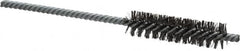 Made in USA - 1/2" Diam Helical Steel Tube Brush - Double Spiral, 0.006" Filament Diam, 2" Brush Length, 5" OAL, 0.162" Diam Galvanized Steel Shank - Benchmark Tooling