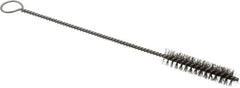 PRO-SOURCE - 2-1/2" Long x 9/16" Diam Stainless Steel Twisted Wire Bristle Brush - Single Spiral, 9" OAL, 0.008" Wire Diam, 0.142" Shank Diam - Benchmark Tooling