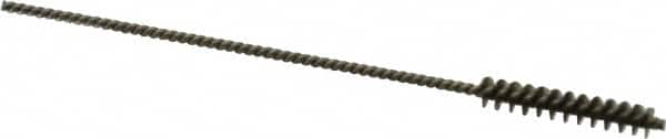 Made in USA - 0.189" Diam Helical Stainless Steel Tube Brush - Single Spiral, 0.003" Filament Diam, 1" Brush Length, 4" OAL, 0.073" Diam Stainless Steel Shank - Benchmark Tooling