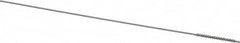 Made in USA - 1.5mm Diam Helical Stainless Steel Tube Brush - Single Spiral, 0.003" Filament Diam, 5/8" Brush Length, 4" OAL, 0.032" Diam Stainless Steel Shank - Benchmark Tooling