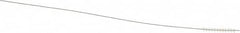 Made in USA - 0.068" Diam Helical Nylon Tube Brush - 0.008" Filament Diam, 1/2" Brush Length, 4" OAL, 0.016" Diam Stainless Steel Shank - Benchmark Tooling
