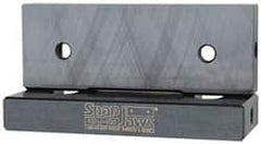 Snap Jaws - 4" Wide x 1.155" High x 0.55" Thick, Flat/No Step Vise Jaw - Hard, Steel, Fixed Jaw, Compatible with 4" Vises - Benchmark Tooling