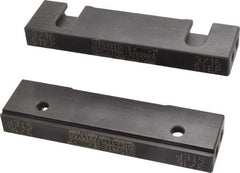 Snap Jaws - 6" Wide x 1.53" High x 0.73" Thick, Step Vise Jaw - Hard, Steel, Fixed Jaw, Compatible with 6" Vises - Benchmark Tooling