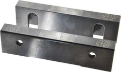 Snap Jaws - 6" Wide x 1.53" High x 0.73" Thick, Step Vise Jaw - Hard, Steel, Fixed Jaw, Compatible with 6" Vises - Benchmark Tooling