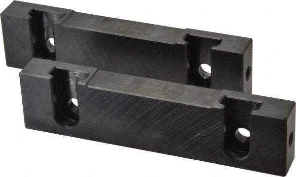 Snap Jaws - 6" Wide x 1-1/2" High x 3/4" Thick, Flat/No Step Vise Jaw - Soft, Steel, Fixed Jaw, Compatible with 6" Vises - Benchmark Tooling