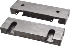 Snap Jaws - 6" Wide x 1-3/4" High x 3/4" Thick, Flat/No Step Vise Jaw - Soft, Steel, Fixed Jaw, Compatible with 6" Vises - Benchmark Tooling