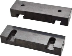 Snap Jaws - 6" Wide x 1-3/4" High x 1" Thick, Flat/No Step Vise Jaw - Soft, Steel, Fixed Jaw, Compatible with 6" Vises - Benchmark Tooling