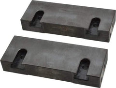 Snap Jaws - 6" Wide x 2-1/4" High x 1" Thick, Flat/No Step Vise Jaw - Soft, Steel, Fixed Jaw, Compatible with 6" Vises - Benchmark Tooling