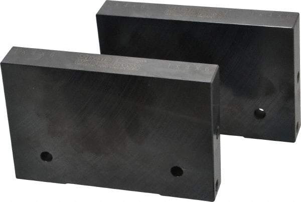 Snap Jaws - 6" Wide x 4" High x 1" Thick, Flat/No Step Vise Jaw - Soft, Steel, Fixed Jaw, Compatible with 6" Vises - Benchmark Tooling