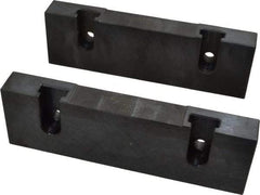 Snap Jaws - 8" Wide x 2-1/2" High x 1" Thick, Flat/No Step Vise Jaw - Soft, Steel, Fixed Jaw, Compatible with 8" Vises - Benchmark Tooling