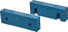 Snap Jaws - 6" Wide x 2" High x 1" Thick, Flat/No Step Vise Jaw - Soft, Aluminum, Fixed Jaw, Compatible with 6" Vises - Benchmark Tooling