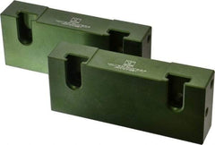 Snap Jaws - 6" Wide x 2-1/2" High x 1-1/4" Thick, Flat/No Step Vise Jaw - Soft, Aluminum, Fixed Jaw, Compatible with 6" Vises - Benchmark Tooling