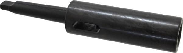 Collis Tool - MT3 Inside Morse Taper, MT2 Outside Morse Taper, Extension Morse Taper to Morse Taper - 7-3/4" OAL, Steel - Exact Industrial Supply