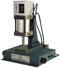 JT&M - 1" Ram, 4-13/16" Throat Depth, 2,350 Lb Pneumatic Arbor Press - 5-3/4" Max Work Height x 14-1/4" Max Work Width, 18.38" Base Width x 18.62" Base Depth - Benchmark Tooling