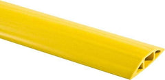 Hubbell Wiring Device-Kellems - 1 Channel, 25 Ft Long, 3/4" Max Compatible Cable Diam, Yellow PVC On Floor Cable Cover - 3-1/4" Overall Width x 27.9mm Overall Height, 30.7mm Channel Width x 3/4" Channel Height - Benchmark Tooling