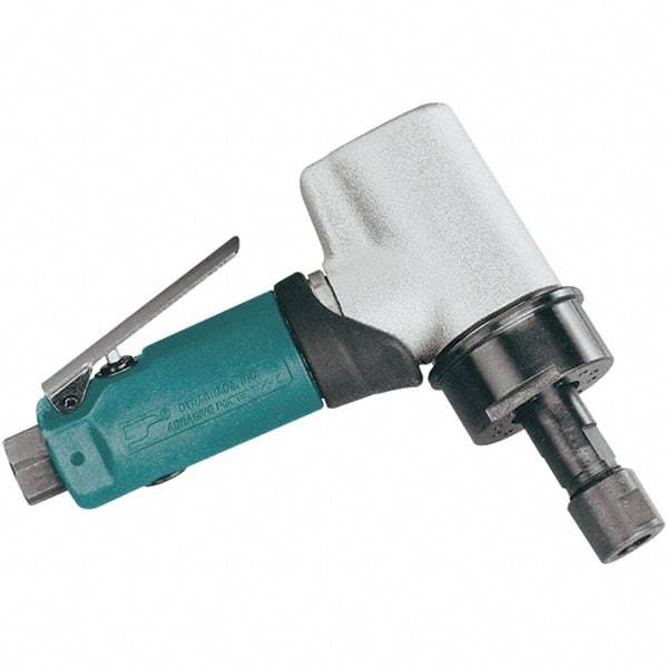 Dynabrade - 1/4" Collet, Angle Handle, Air Angle Die Grinder - 20,000 RPM, Front Exhaust, 36 CFM, 0.7 hp, 90 psi, 1/4 NPT Inlet - Benchmark Tooling