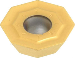 Kennametal - OFKT64 GB Grade KC725M Carbide Milling Insert - TiN/TiCN/TiN Finish, 0.2362" Thick, 0.7362" Inscribed Circle, 1.2mm Corner Radius - Benchmark Tooling