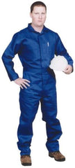 Stanco Safety Products - Size M, Royal Blue, Zipper, Flame Resistant/Retardant Coverall - 38 to 40" Chest, Nomex, 7 Pockets, Elastic Waistband, Full Action Back, 2-Way Concealed Zipper - Benchmark Tooling