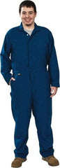 Stanco Safety Products - Size L, Royal Blue, Zipper, Flame Resistant/Retardant Coverall - 42 to 44" Chest, Nomex, 7 Pockets, Elastic Waistband, Full Action Back, 2-Way Concealed Zipper - Benchmark Tooling