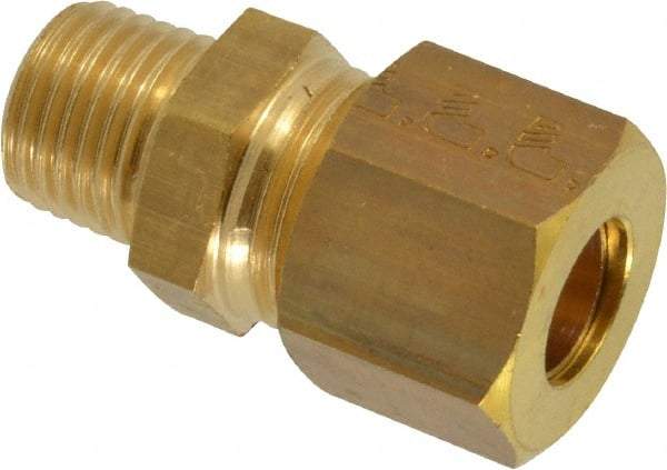 Legris - 10mm OD, Brass Male Connector - 330 Max Working psi, -40 to 210°F, Comp x MBSPT Ends - Benchmark Tooling