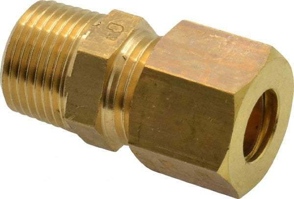 Legris - 10mm OD, Brass Male Connector - 330 Max Working psi, -40 to 210°F, Comp x MBSPT Ends - Benchmark Tooling