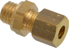 Legris - 6mm OD, Brass Male Connector - 460 Max Working psi, -40 to 210°F, Comp x Metric Thread Ends - Benchmark Tooling