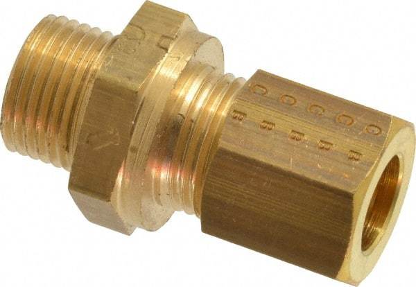 Legris - 8mm OD, Brass Male Connector - 320 Max Working psi, -40 to 210°F, Comp x Metric Thread Ends - Benchmark Tooling