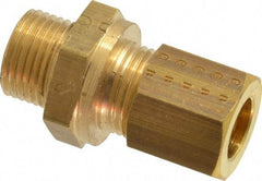 Legris - 8mm OD, Brass Male Connector - 320 Max Working psi, -40 to 210°F, Comp x Metric Thread Ends - Benchmark Tooling