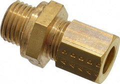 Legris - 8mm OD, Brass Male Connector - 320 Max Working psi, -40 to 210°F, Comp x Metric Thread Ends - Benchmark Tooling