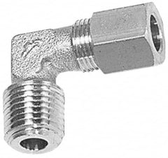 Legris - 8mm OD, Brass Male Elbow - 320 Max Working psi, -40 to 210°F, Comp x MBSPT Ends - Benchmark Tooling