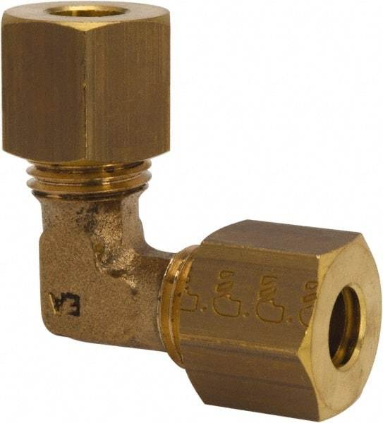 Legris - 6mm OD, Brass Union Elbow - 460 Max Working psi, -40 to 210°F, Comp x Comp Ends - Benchmark Tooling
