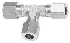 Legris - 10mm OD, Brass Union Tee - 330 Max Working psi, -40 to 210°F, Comp x Comp x Comp Ends - Benchmark Tooling