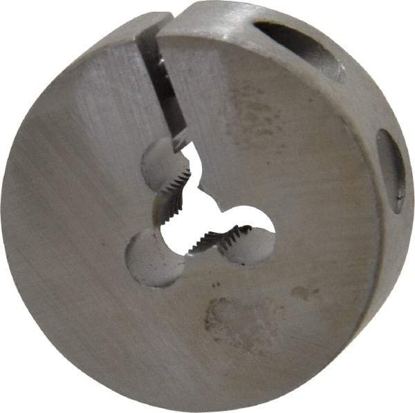 Irwin Hanson - #12-24 UNC Thread, 1" Outside Diam Carbon Steel Round Die - 3/8" Thick, Right Hand Thread, Adjustable - Exact Industrial Supply